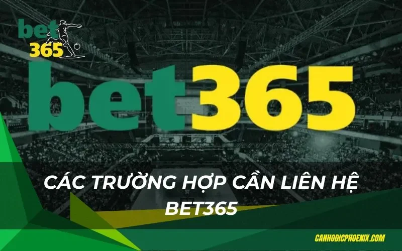 Tìm hiểu các trường hợp cần liên hệ Bet365
